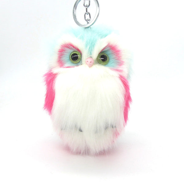 Cute Fluffy Owl Keychain