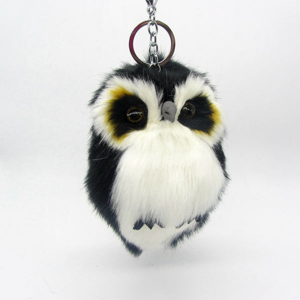 Cute Fluffy Owl Keychain