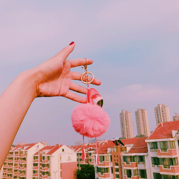 Cute Flamingo Key Chain