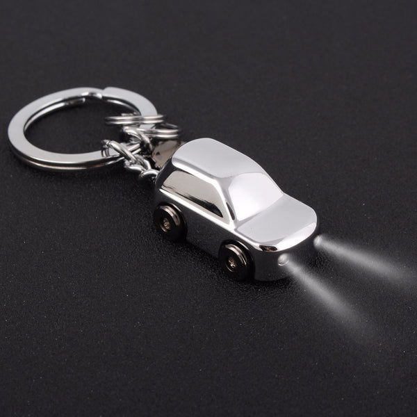 Metal LED Light Car Keychain