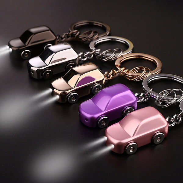Metal LED Light Car Keychain