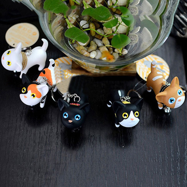 Multicolor Cute Cat Keychain