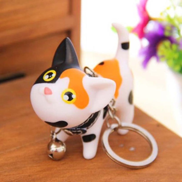 Multicolor Cute Cat Keychain