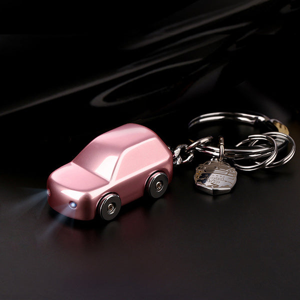 Metal LED Light Car Keychain